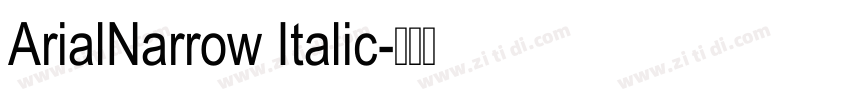 ArialNarrow Italic字体转换